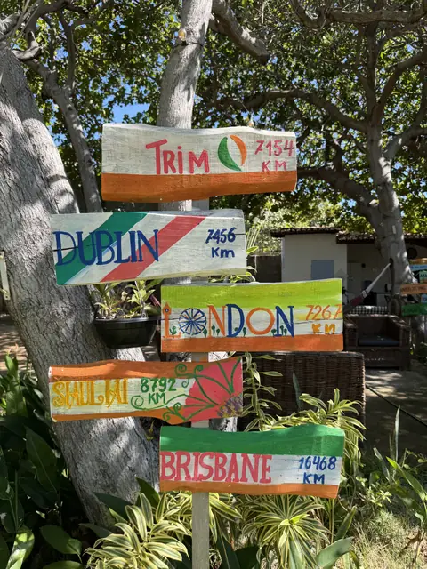 Placas de distâncias — Barra Beach House, Fortim